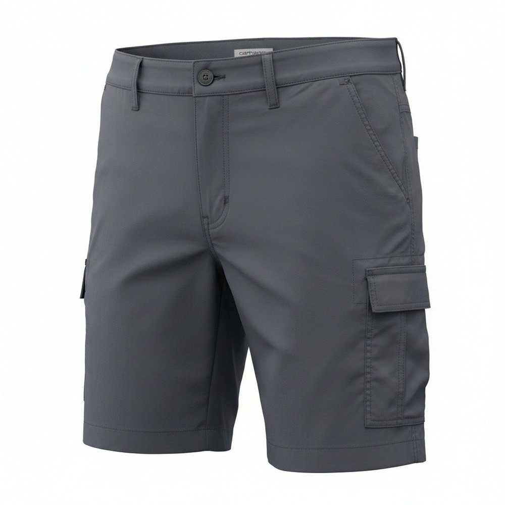 Carhartt Cargo Shorts Women 18 Gray Straight Fit Ripstop Utility Outdoor Stretch